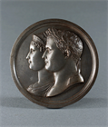 Picture of CA0818 Pair 19th Century Plaques of Napoleon and Josephine