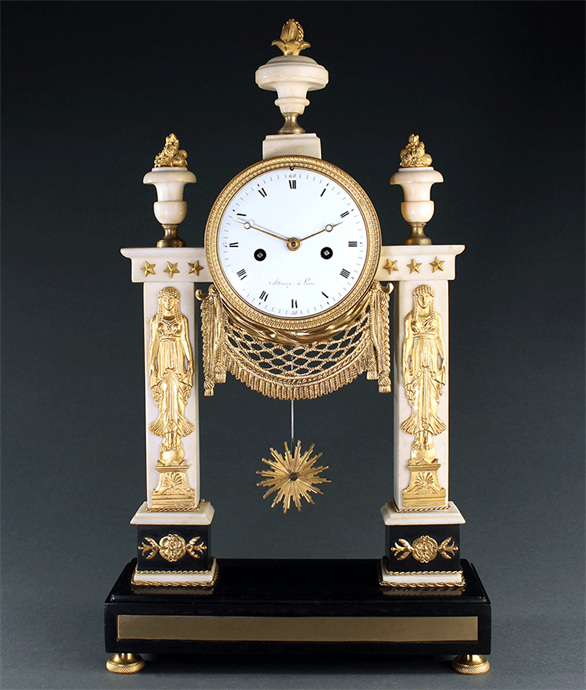 Picture of CA0796 Early French Empire Portico Mantel Clock by Morize