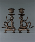 Picture of CA0810 Late 19th Century Renaissance Style Triton Candlesticks