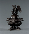Picture of CA0808 Patinated Bronze 'L'Amour Menaçant' Campaign Inkwell