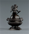 Picture of CA0808 Patinated Bronze 'L'Amour Menaçant' Campaign Inkwell