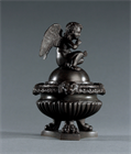 Picture of CA0808 Patinated Bronze 'L'Amour Menaçant' Campaign Inkwell