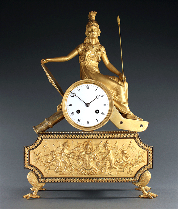 Picture of CA0789 Rare French Empire 'La Paix' mantel clock