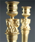 Picture of CA0786 French Empire Neoclassical Caryatid Gilt Bronze Candlesticks