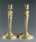 Picture of CA0786 French Empire Neoclassical Caryatid Gilt Bronze Candlesticks