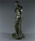 Picture of Grand Tour Patinated Bronze of the Venus de Milo, Signed A.Messina Roma