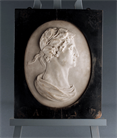 Picture of Rare 18th Century Grand Tour Oval Relief Marble Plaque of Augustus 