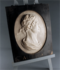 Picture of CA0768 Rare 18th Century Grand Tour Oval Relief Marble Plaque of Augustus 