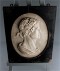 Picture of CA0768 Rare 18th Century Grand Tour Oval Relief Marble Plaque of Augustus 