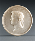 Picture of Rare white marble bas-relief plaque of Napoleon