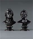 Picture of Pair of Berlin Iron cabinet busts of Goethe and Schiller