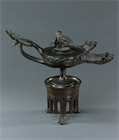 Picture of CA0733 Rare Grand Tour bronze oil lamp on stand