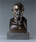 Picture of Grand Tour patinated bronze library bust of Demosthenes