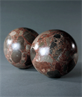 Picture of Pair of Grand Tour Breccia marble spheres
