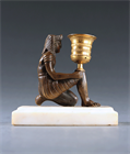 Picture of CA0685 Unusual Regency Egyptian Revival candlestick