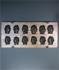 Picture of Rare marble panel with the Twelve Caesars in bronze