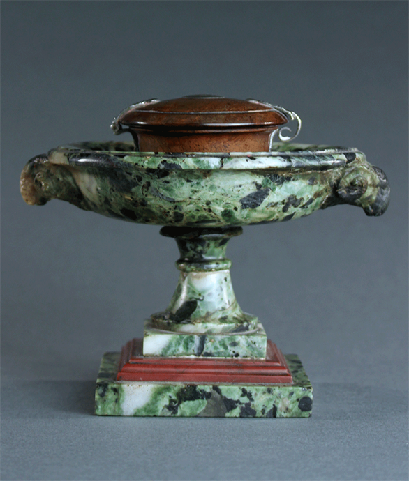 Picture of Grand Tour small marble rams head tazza