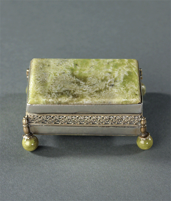 Picture of Late 19th Century Connemara marble and silver gilt casket