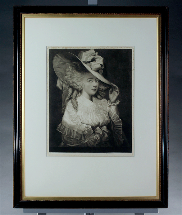 Picture of CA0644 Fine Quality Large Signed Mezzotint of Duchess of Devonshire