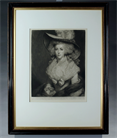 Picture of CA0644 Fine Quality Large Signed Mezzotint of Mrs Susan Ghyll after John Hoppner