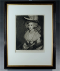 Picture of CA0644 Fine Quality Large Signed Mezzotint of Mrs Susan Ghyll after John Hoppner