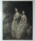 Picture of CA0644 Fine Quality Large Mezzotint of Elizabeth and Mary Linley after Gainsborough