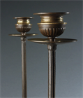 Picture of CA0643 Elegant pair of bronze Neo-Pompeian candlesticks