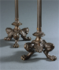 Picture of CA0643 Elegant pair of bronze Neo-Pompeian candlesticks