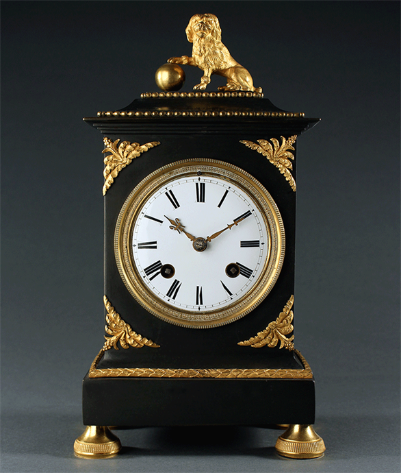 Picture of Early 19th Century French Mantel Clock with Ormolu Dog