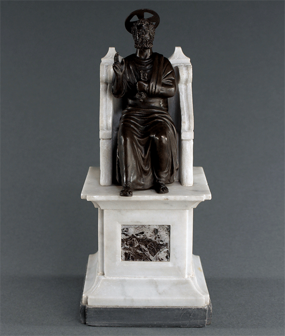 Picture of CA0627 Grand Tour bronze and marble statue of St. Peter