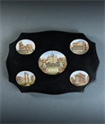 Picture of CA0625 Grand Tour Micromosaic paperweight with five views of Rome