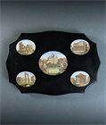 Picture of CA0625 Grand Tour Micromosaic paperweight with five views of Rome