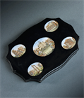 Picture of CA0625 Grand Tour Micromosaic paperweight with five views of Rome