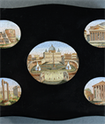 Picture of CA0625 Grand Tour Micromosaic paperweight with five views of Rome