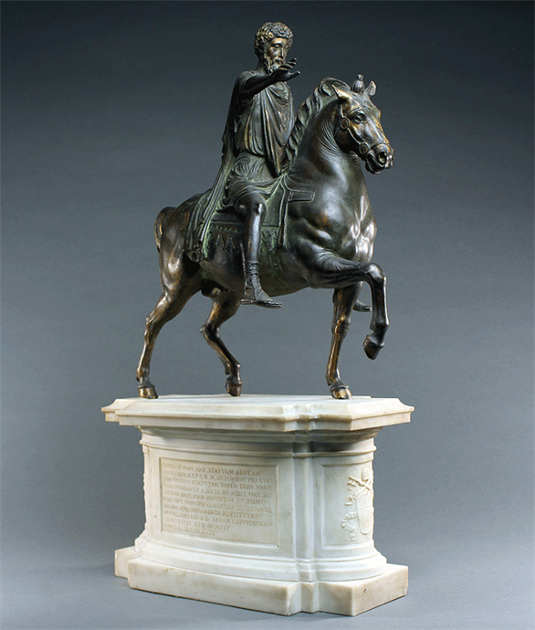 Picture of Important Grand Tour Equestrian Statue of Marcus Aurelius