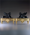 Picture of CA0628 Fine pair of French Empire Sphinx Chenets