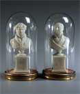 Picture of George IV and Duke of York in wax under glass domes