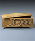 Picture of CA0601 Rare Fine Quality Grand Tour Sarcophagus casket in Siena marble