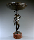 Picture of CA0578 Large French 19th century neoclassical bronze figural tazza