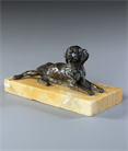 Picture of CA0611 19th century French bronze model of a resting hound