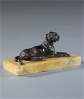 Picture of CA0611 19th century French bronze model of a resting hound