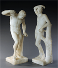 Picture of Rare pair of Grand Tour alabaster Medici Apollon and Dancing Faun
