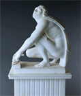 Picture of CA0597 Grand Tour Alabaster Arrotino on a plinth