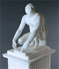 Picture of CA0597 Grand Tour Alabaster Arrotino on a plinth