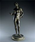 Picture of CA0580 Large Grand Tour patinated bronze of Narcissus