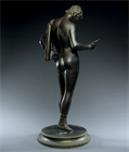 Picture of CA0580 Large Grand Tour patinated bronze of Narcissus