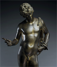 Picture of CA0580 Large Grand Tour patinated bronze of Narcissus