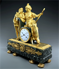 Picture of CA0588 Rare Substantial French Empire Erato and Amore Clock