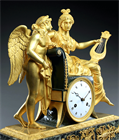 Picture of CA0588 Rare Substantial French Empire Erato and Amore Clock