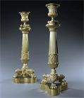 Picture of CA0593 Pair of Unusual Charles X bronze candlesticks